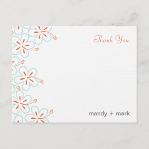 Modern Hibiscus Flat - Dank je wel Bedankkaart