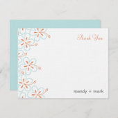 Modern Hibiscus Flat - Dank je wel Bedankkaart (Voorkant / Achterkant)