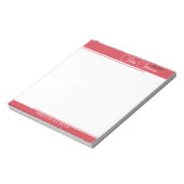Modern Hibiscus Red Feminine Minimalist Script Notitieblok (Linkerzijde)