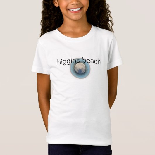 Modern Higgins Beach Sand Dollar Coastal Blue T-shirt (Voorkant)