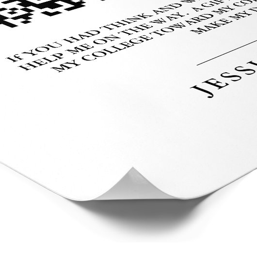 Modern High School Afstuderen College financiert Q Poster (Hoek)