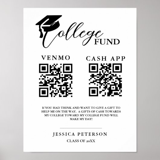 Modern High School Afstuderen College financiert Q Poster (Voorkant)