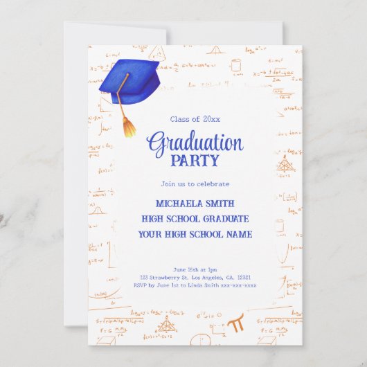 Modern High School Afstuderen Wiskunde Afstuderen Kaart (Voorkant)