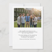 Modern high school graduate 2 photo graduation aankondiging (Achterkant)