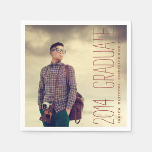 Modern High School Graduation Party Paper Napkins Servetten