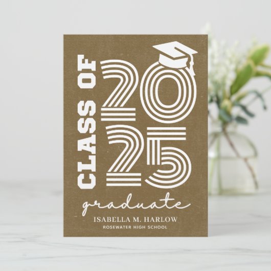 Modern Highschool Afstuderen Aankondiging (Staand voorkant)