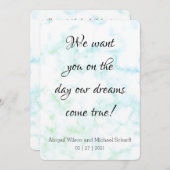 Modern Hint van de Groene Vertrouwdag Uitnodiginge Kaart (Voorkant / Achterkant)