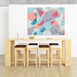 Modern Hip Abstract Geometric 50s Art Pattern Imitatie Canvas Print<br><div class="desc">Classy, pret en hedendaags roze, koraalzwart oranje, blauwgroen blauw groene abstracte geometrische driehoeken, polka dots, strepen en halve cirkels mozaïekpatroon op een pastelkleurige achtergrond. Stijlvolle originele en koele cover voor trendbarige en kunstliefhebbende heuptrendsetter, trendy look style motuf lover. Verkrijgbaar op een aantal moderne muurafscheidingsaccenten voor thuisgebruik voor de decoratie van...</div>
