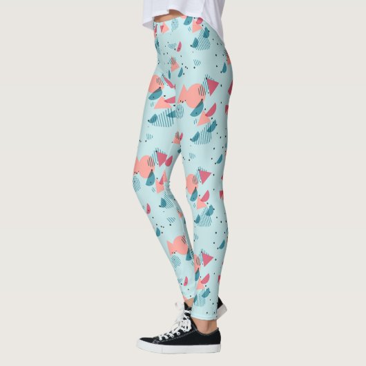 Modern Hip Abstract Geometric 50s Art Pattern Leggings (Links)