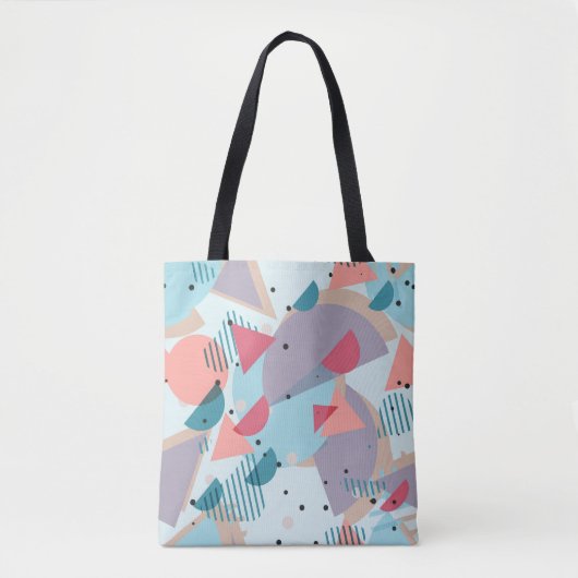 Modern Hip Abstract Geometric 50s Art Pattern Tote Bag (Voorkant)