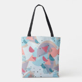 Modern Hip Abstract Geometric 50s Art Pattern Tote Bag (Achterkant)