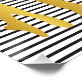 Modern Hip Hop Dance Girls Stripes Black White Poster (Hoek)