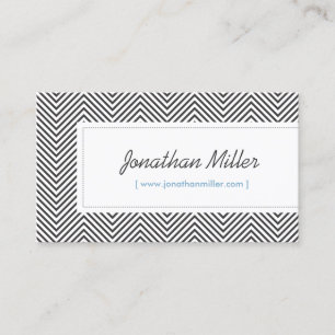 Modern & Hip Zwart Chevron patroon Visitekaartje