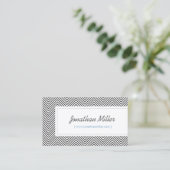 Modern & Hip Zwart Chevron patroon Visitekaartje (Staand voorkant)