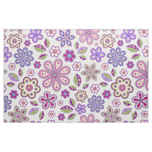Modern Hippie Floral Pattern   Botanisch Stof