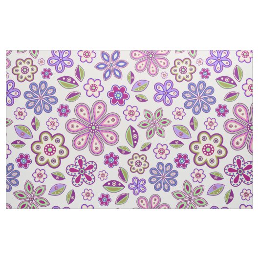 Modern Hippie Floral Pattern | Botanisch Stof (Fat Quarter)