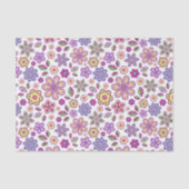 Modern Hippie Floral Pattern | Botanisch Tissuepapier (Voorkant)