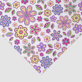 Modern Hippie Floral Pattern | Botanisch Tissuepapier (Detail)
