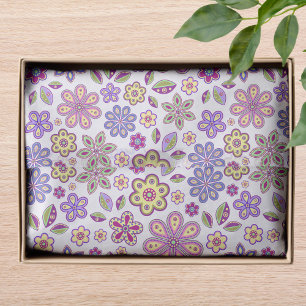 Modern Hippie Floral Pattern   Botanisch Tissuepapier