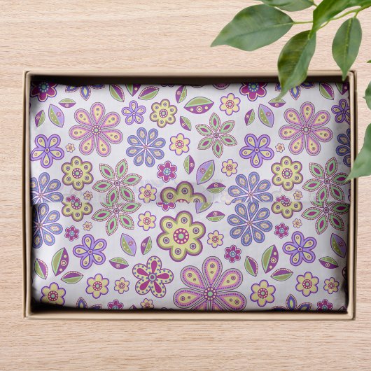 Modern Hippie Floral Pattern | Botanisch Tissuepapier