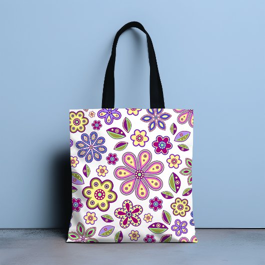 Modern Hippie Floral Pattern | Botanisch Tote Bag