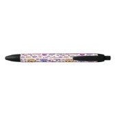 Modern Hippie Floral Pattern | Botanisch Zwarte Inkt Pen (Achterkant)