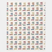 Modern Hipster Kerstmis La La Holiday Fleece Deken (Voorkant)