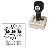 Modern Ho Ho en Holly Retouradres Rubberstempel (Gestempeld)