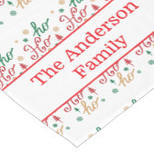 Modern Ho Ho Ho Patroon Kerstmis Korte Tafelloper (Hoek)