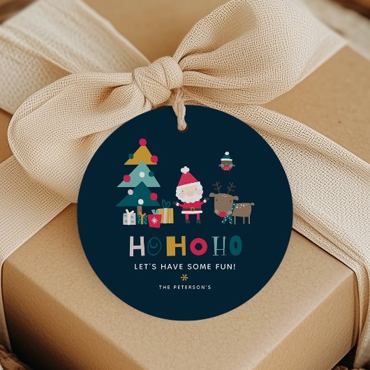Modern HO HO Kerst Bedankjes Labels