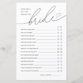 Modern Hoe goed ken je het bruidsdouche spel (Voorkant)