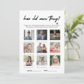 Modern hoe oud waren ze fotospel Kaart (Staand voorkant)