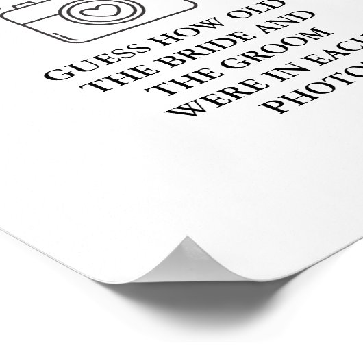 Modern Hoe oud waren ze vrijgezellenfeest Game tek Poster (Hoek)