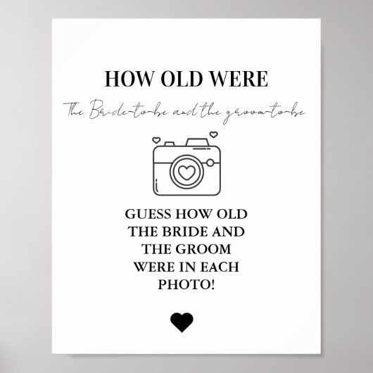 Modern Hoe oud waren ze vrijgezellenfeest Game tek Poster (Voorkant)