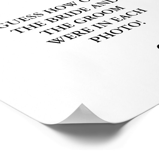 Modern Hoe oud waren ze vrijgezellenfeest Game tek Poster (Hoek)