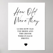 Modern Hoe oud waren ze vrijgezellenfeest Game tek Poster (Voorkant)