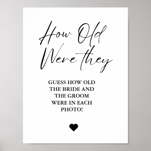 Modern Hoe oud waren ze vrijgezellenfeest Game tek Poster (Voorkant)