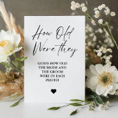 Modern Hoe oud waren ze vrijgezellenfeest Game tek Reclamebord Met Voetstuk