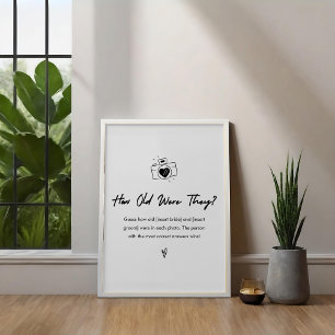 Modern hoe oud waren ze Vrijgezellenfeest spel tek Poster