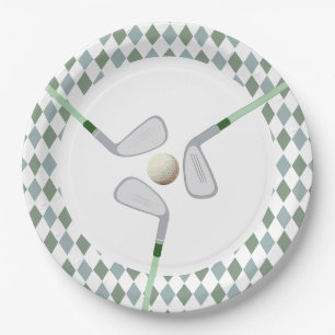 Modern Hole in One Par-t-shirt golf Verjaardag Papieren Bordje