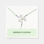 Modern Hole in One Par-t-shirt golf Verjaardag Servet (Voorkant)