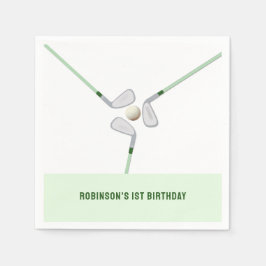 Modern Hole in One Par-t-shirt golf Verjaardag Servet