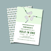 Modern Hole in One Par-t-shirt golfverjaardag Kaart