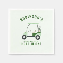 Modern Hole in One Par-t-shirt golfverjaardag Servet