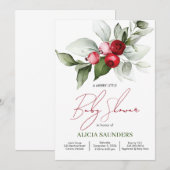 Modern Holiday Baby shower Invitation Kaart (Voorkant / Achterkant)