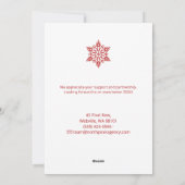 Modern Holiday Card | Upload Logo & Message Feestdagenkaart (Achterkant)