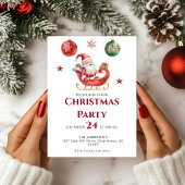 Modern  Holiday Christmas Dinner Kaart