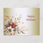 Modern Holiday Flowers Briefkaart (Voorkant)