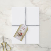 Modern Holiday Flowers Gift Label Cadeaulabel (Met Touw)