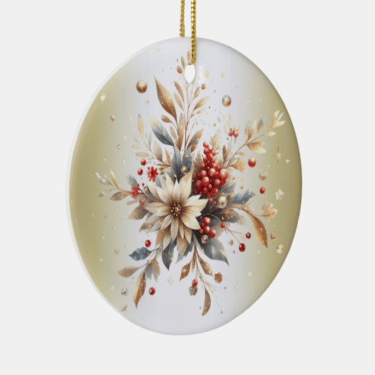 Modern Holiday Flowers Ornament (Rechts)